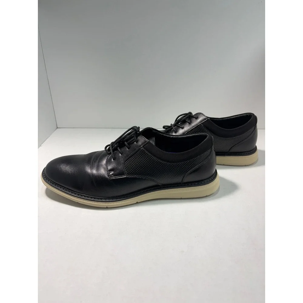 Nunn Bush Kore Mens Black Hybrid Dress Shoes Plain Toe Oxford 10M MS0007
